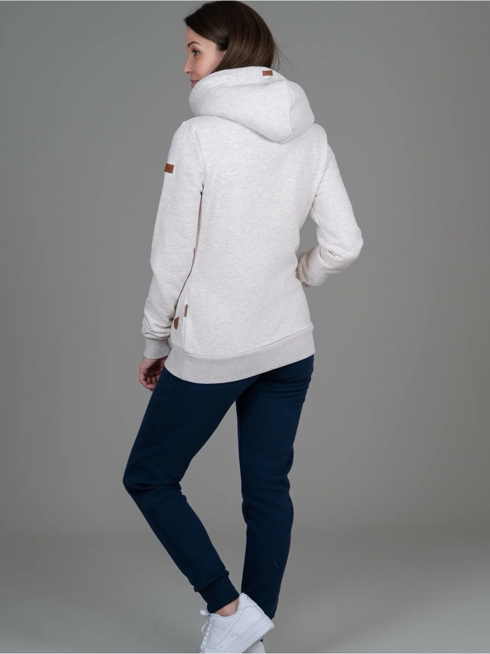 Naketano Artemis Heather Oatmeal Cowl Neck Pullover Size M European Streetware - Picture 2 of 16